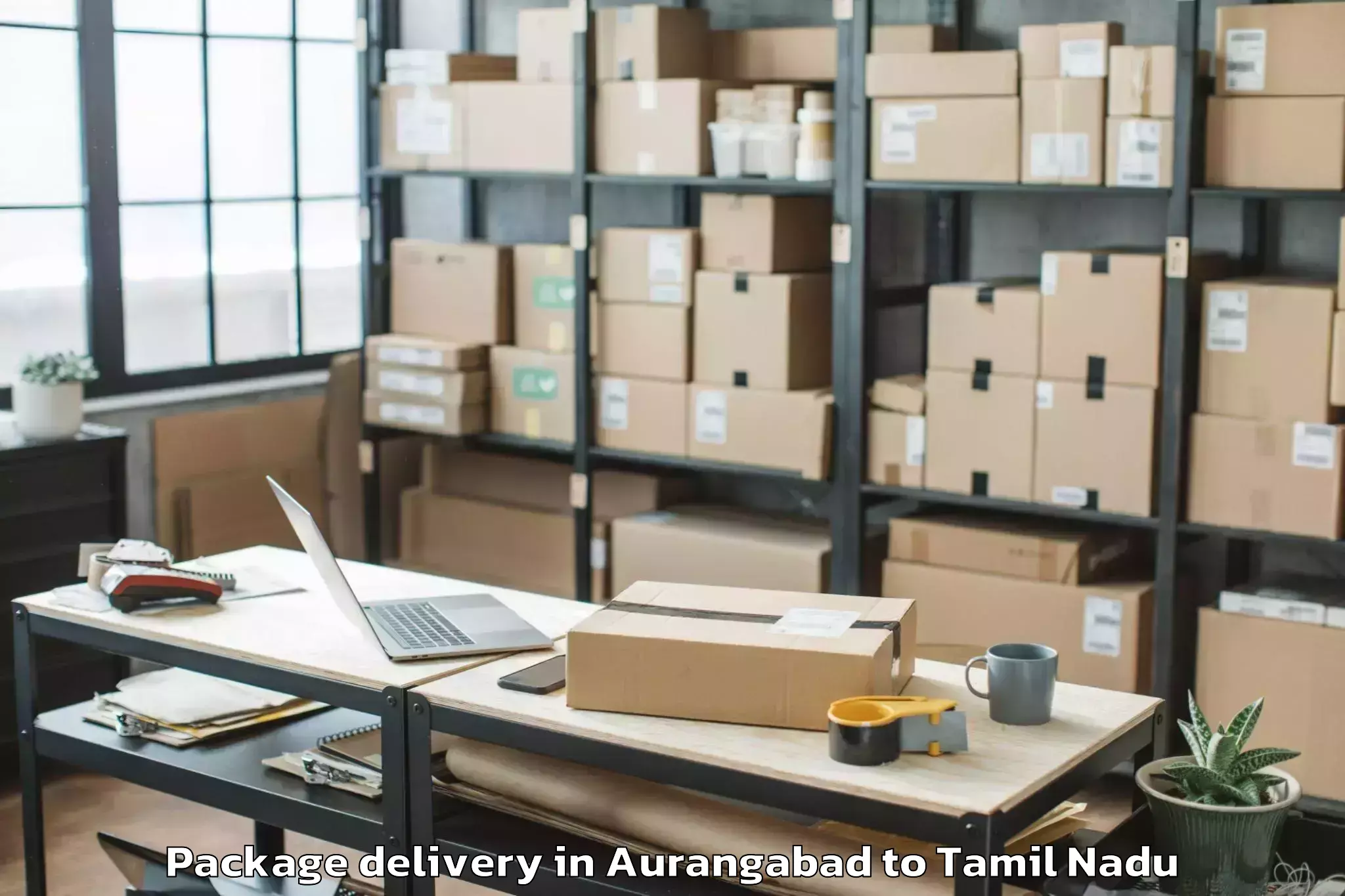 Quality Aurangabad to Udumalaippettai Package Delivery